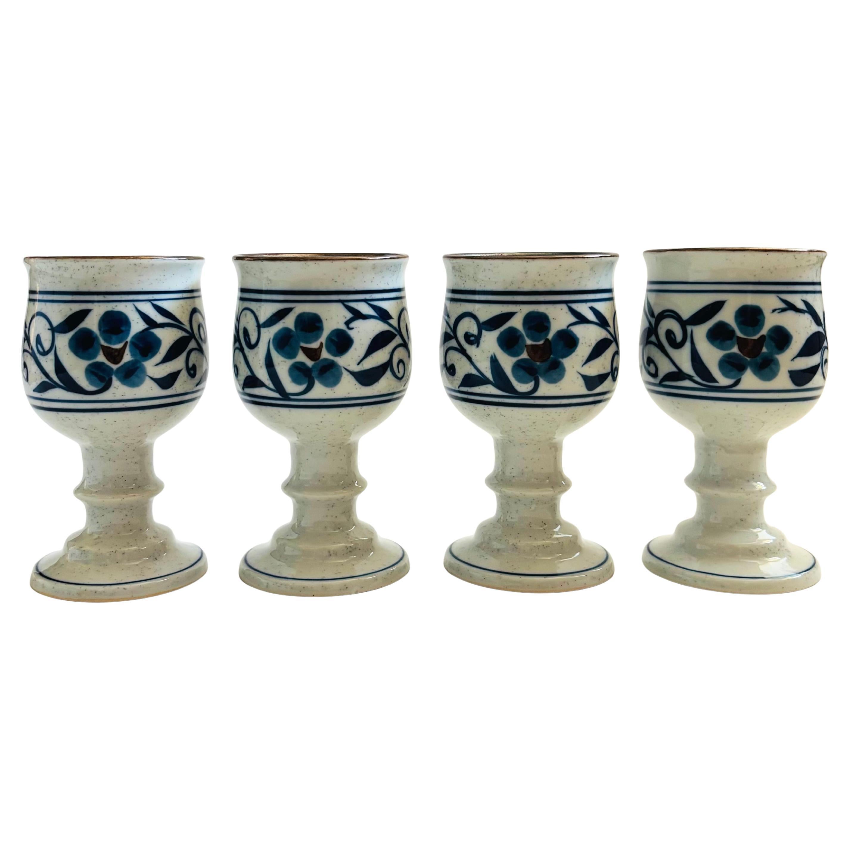 Otagiri Hacienda Pottery Goblets - Set of 4 For Sale