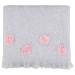 Otago Hand Embroidered Pearl Grey Throw Blanket