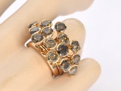 Otazu - Anello d'oro con diamanti marroni fantasia