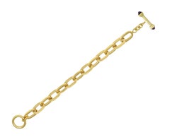 OTC 1990's Amethyst 18 Karat Yellow Gold Vintage Cable Link Chain