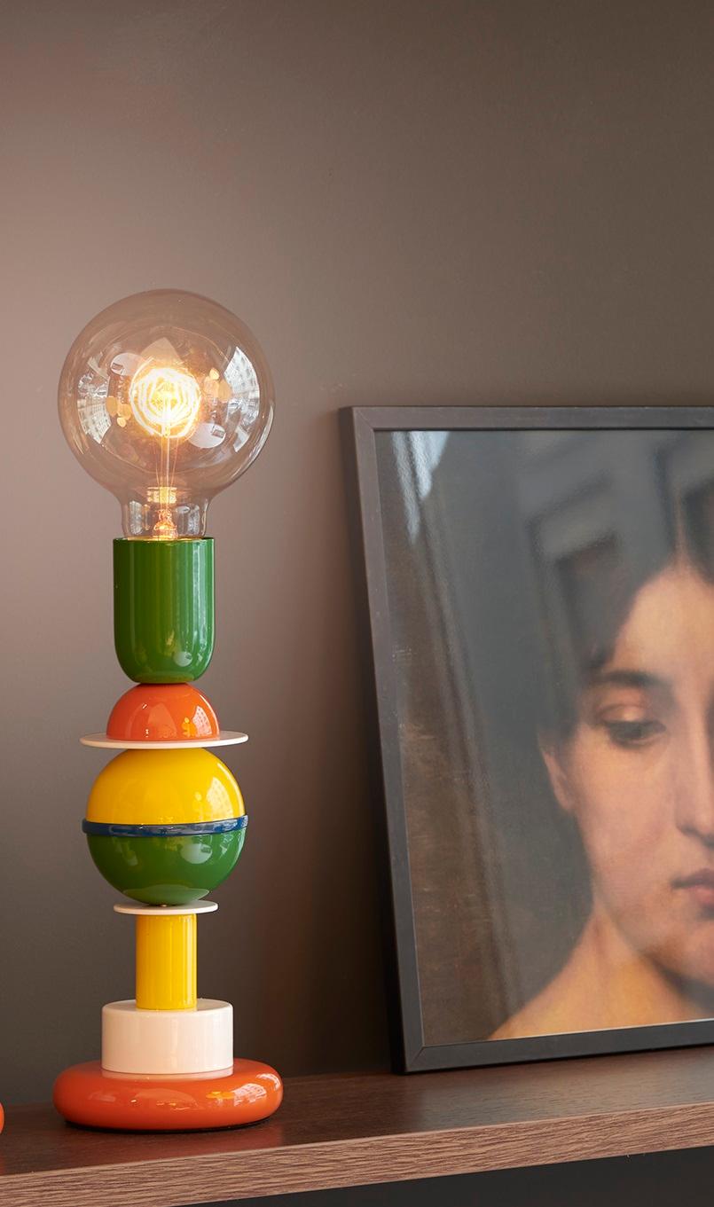 Otello Mini Table Lamp by Giò Colonna Romano
Dimensions: Ø 10 x H 25 cm.
Materials: Metal.

This product is suitable for indoor and outdoor use. Available in two different sizes. All our lamps can be wired according to each country. If sold to the