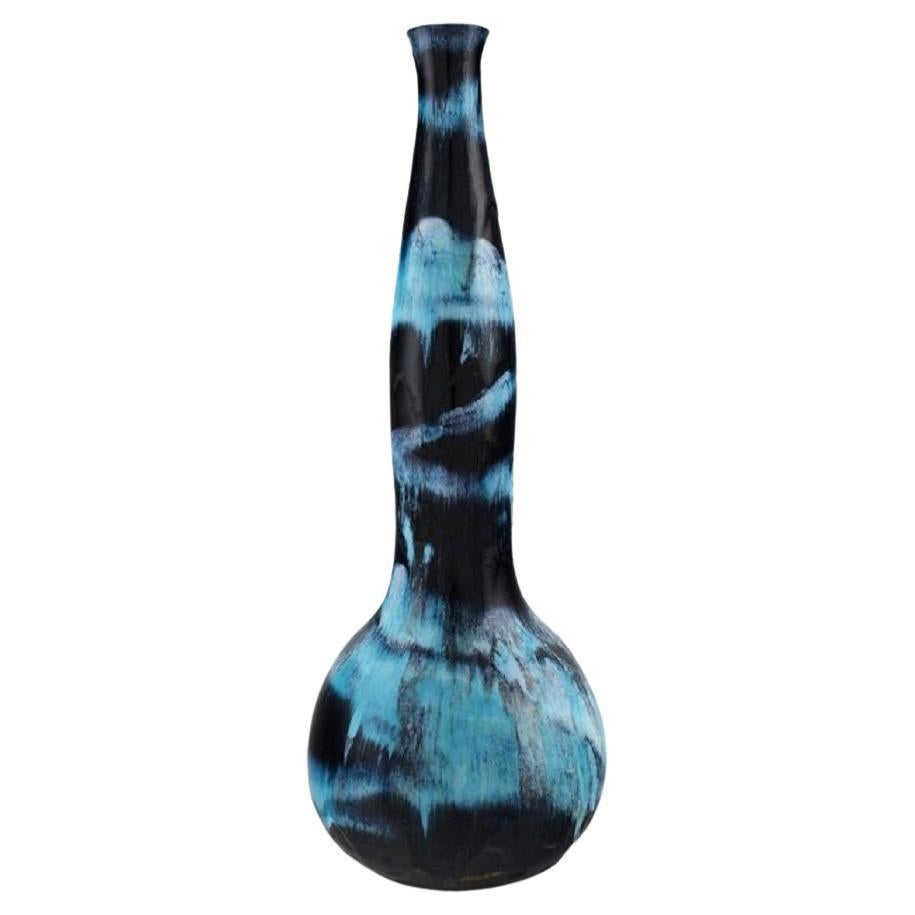 Otello Rosa for Miracoli, Venezia, Large Unique Vase in Glazed Stoneware For Sale