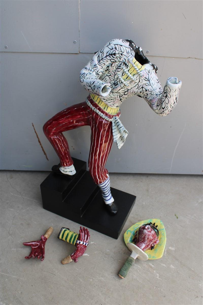 Otello Rosa, venezianische Karnevalsmaske Pantalone-Skulptur fr San Polo, 1950er Jahre im Angebot 5