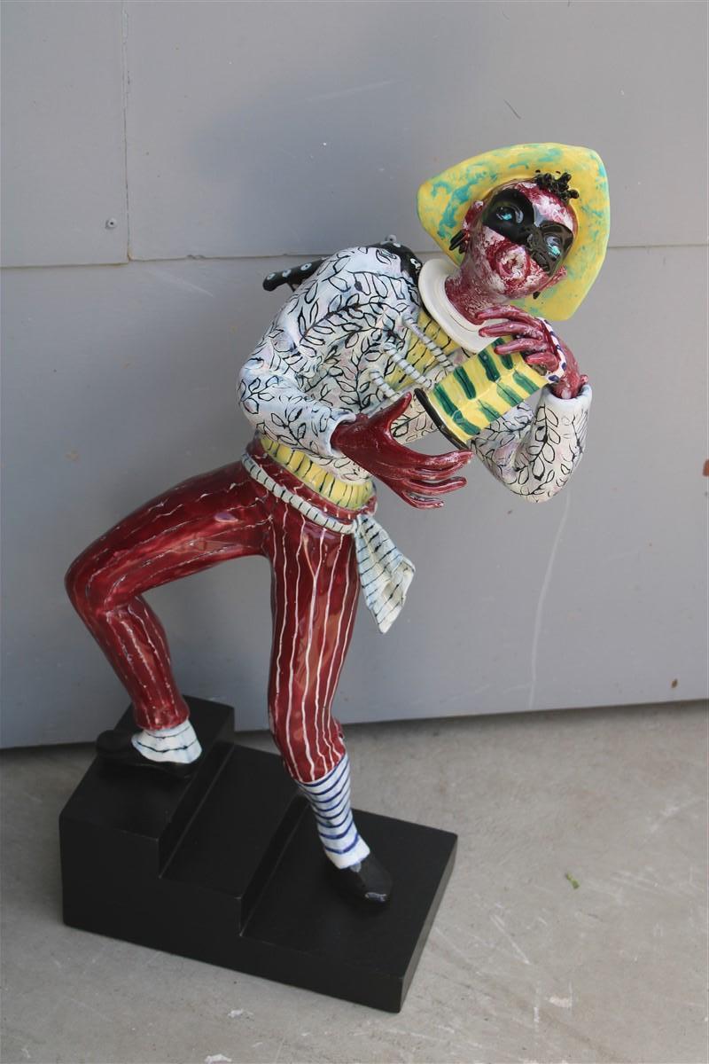 Otello Rosa Venezianische Karnevalsmaske Pantalone Skulptur für San Polo 1950er Jahre.