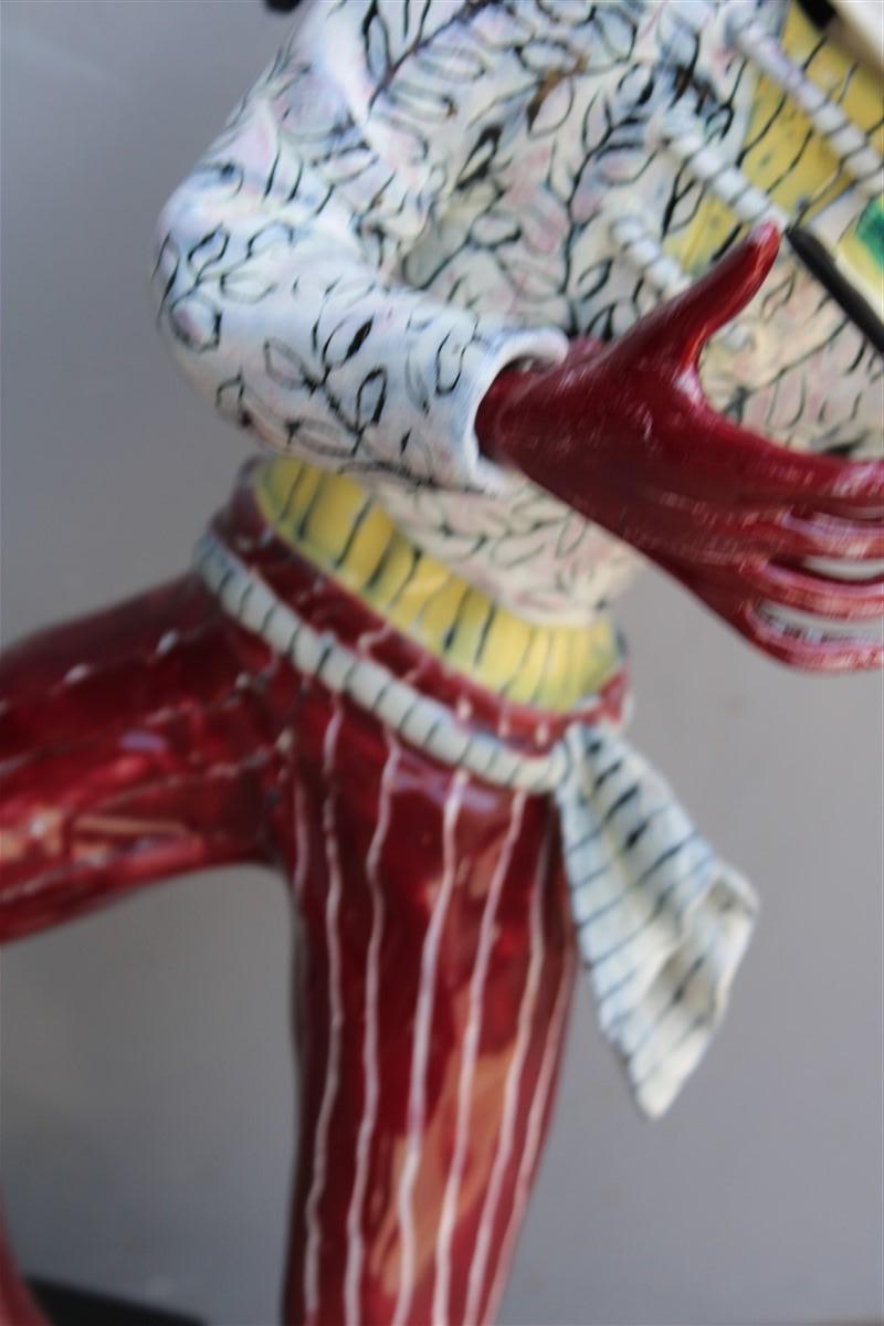 Ceramic Otello Rosa Venetian Carnival Mask Pantalone Sculpture for San Polo 1950s For Sale
