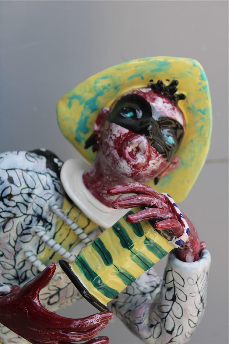 Otello Rosa, venezianische Karnevalsmaske Pantalone-Skulptur fr San Polo, 1950er Jahre im Angebot 1