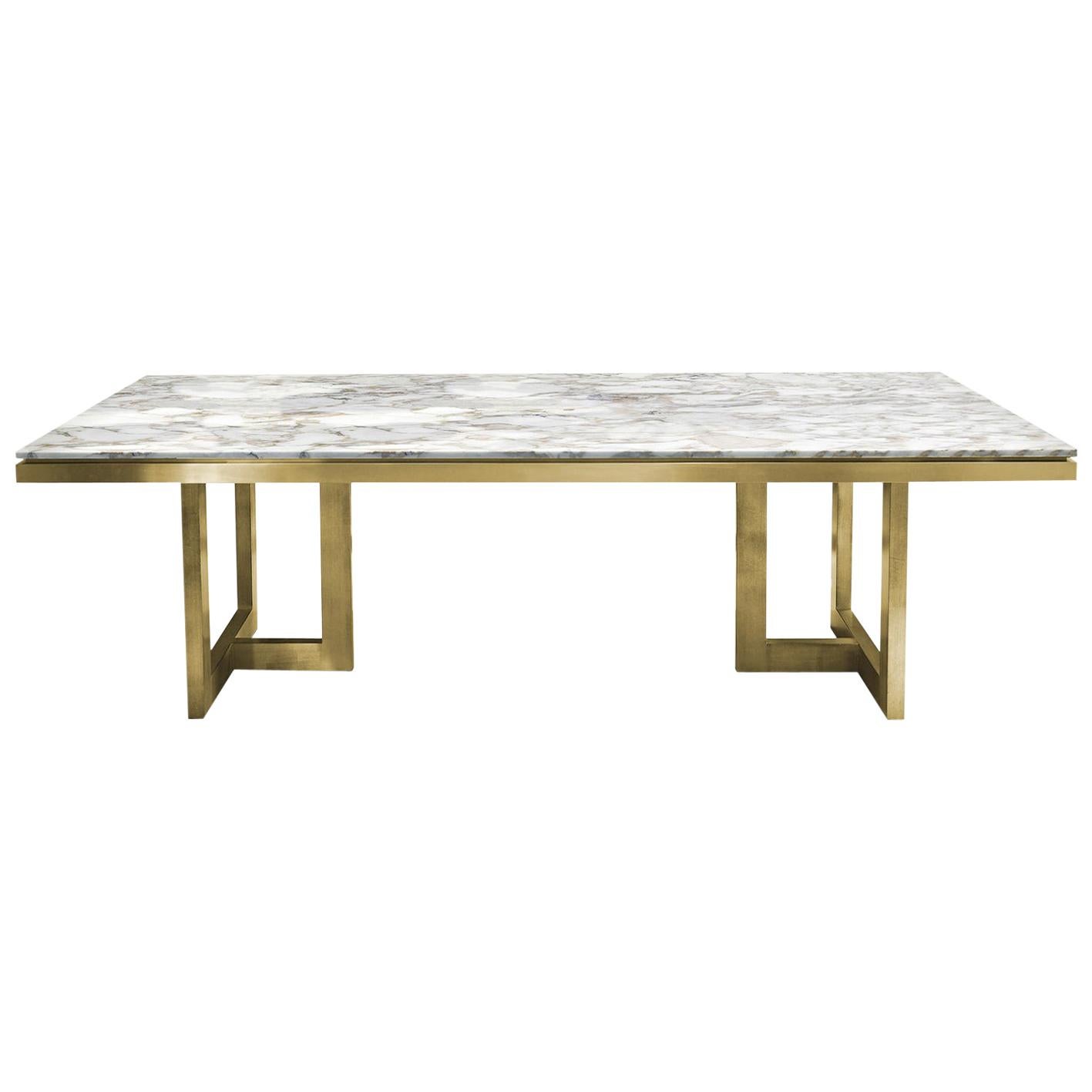 Otello Table in Calcatta Marble by Chiara Provasi For Sale