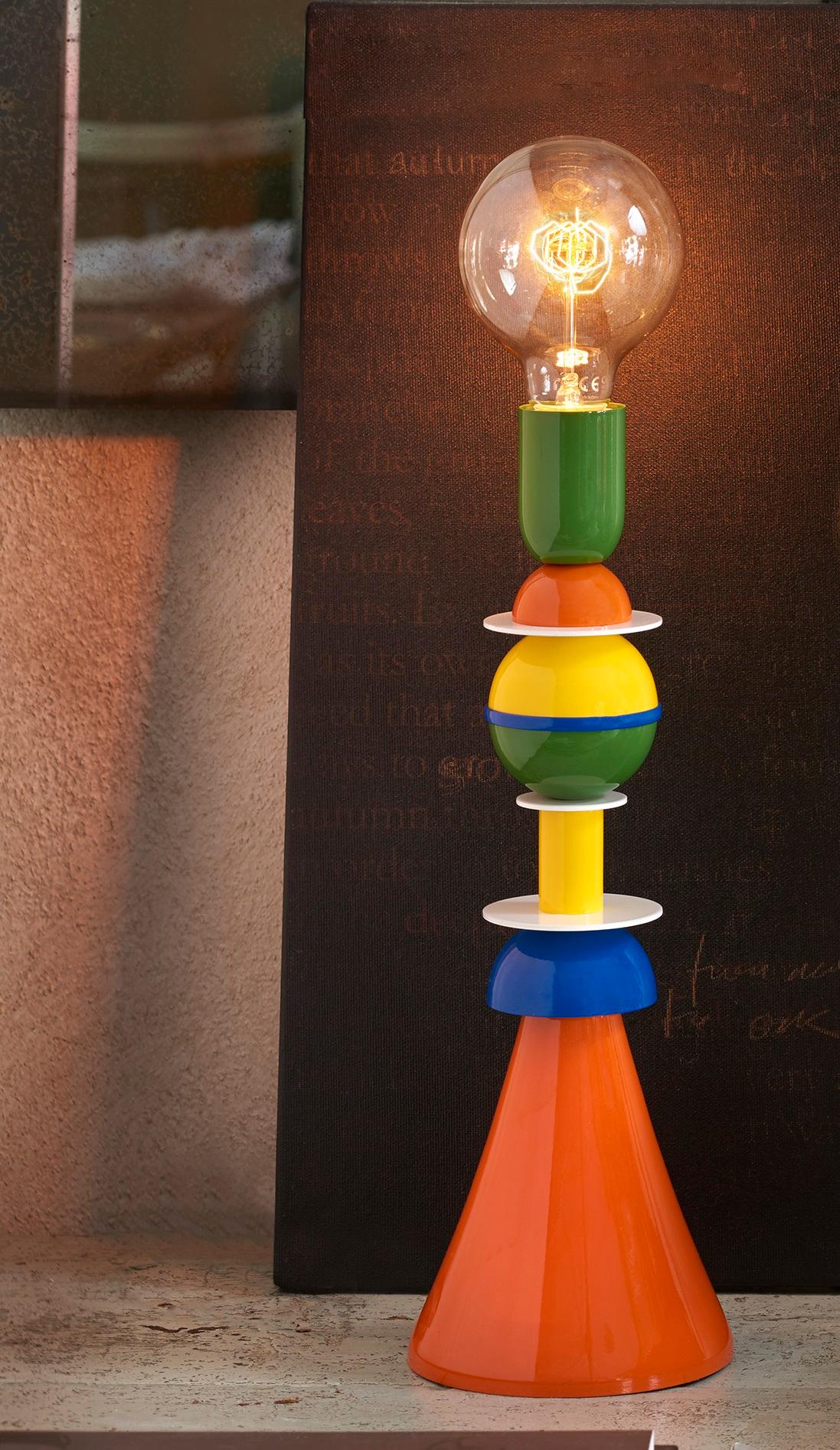 Otello Table Lamp by Giò Colonna Romano
Dimensions: Ø 13 x H 50 cm.
Materials: Metal.

This product is suitable for indoor and outdoor use. Available in two different sizes. All our lamps can be wired according to each country. If sold to the USA it