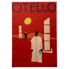 Otello, Vintage Polish Movie poster by Waldemar Swierzy, 1956