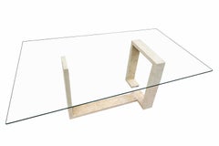 Oteyza Dining Table Italian Roman Travertine Marble by Joaquín Moll Meddel Spain