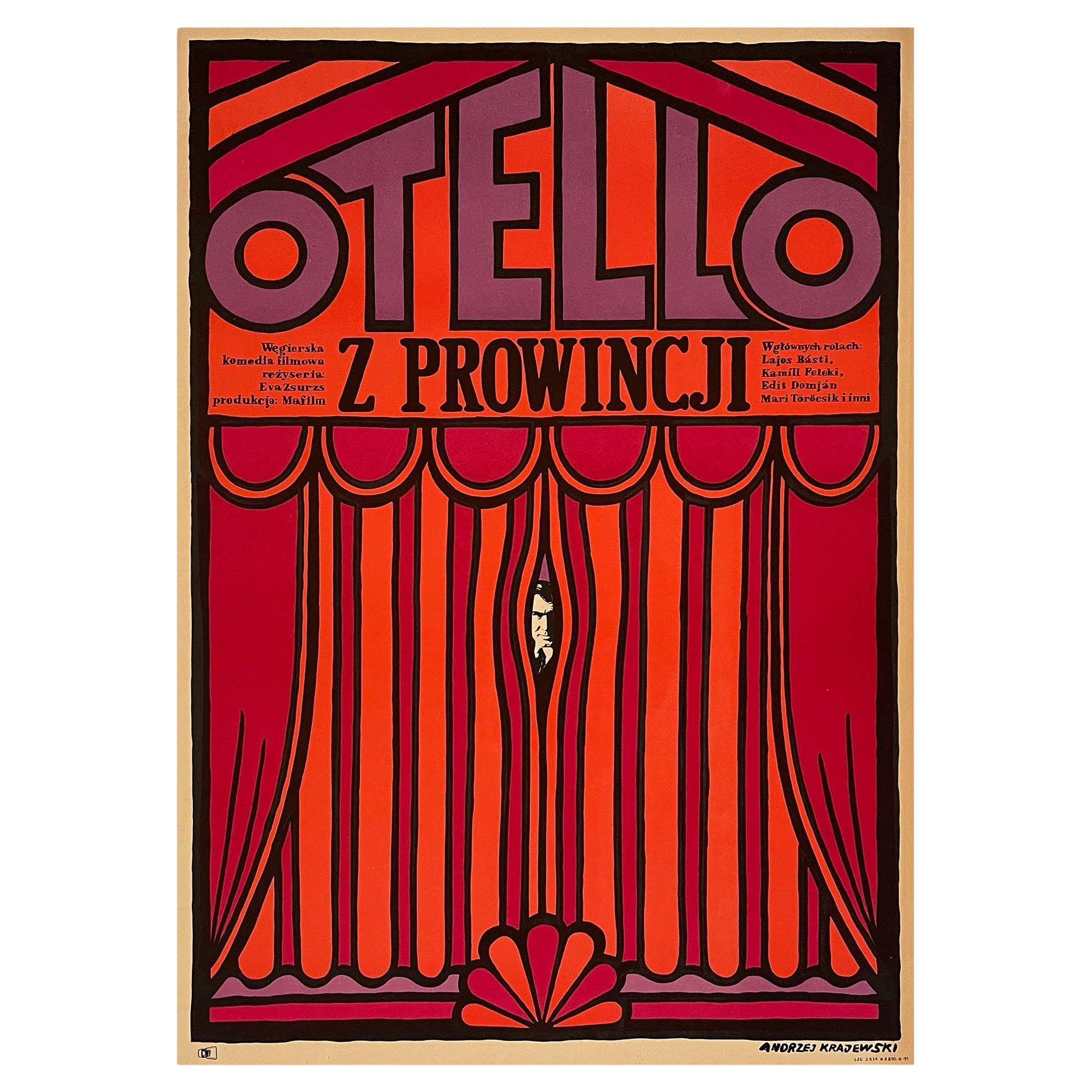 Othello from the Province, Vintage Polish Film Poster by Andrzej Krajewski, 1968 For Sale