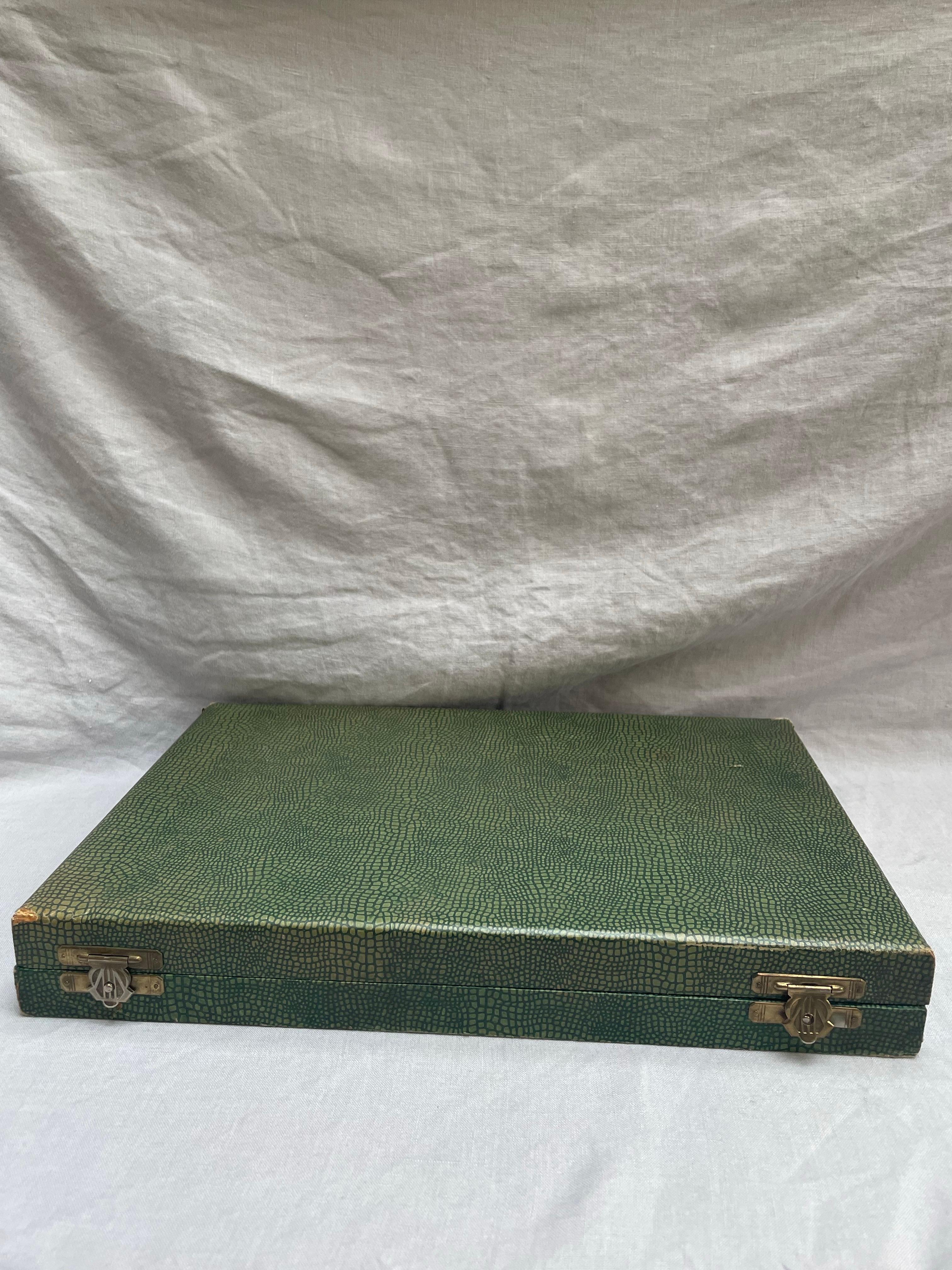 Othello Solingen Stag Antler Carving Set in Original Fitted Case, Germany For Sale 3