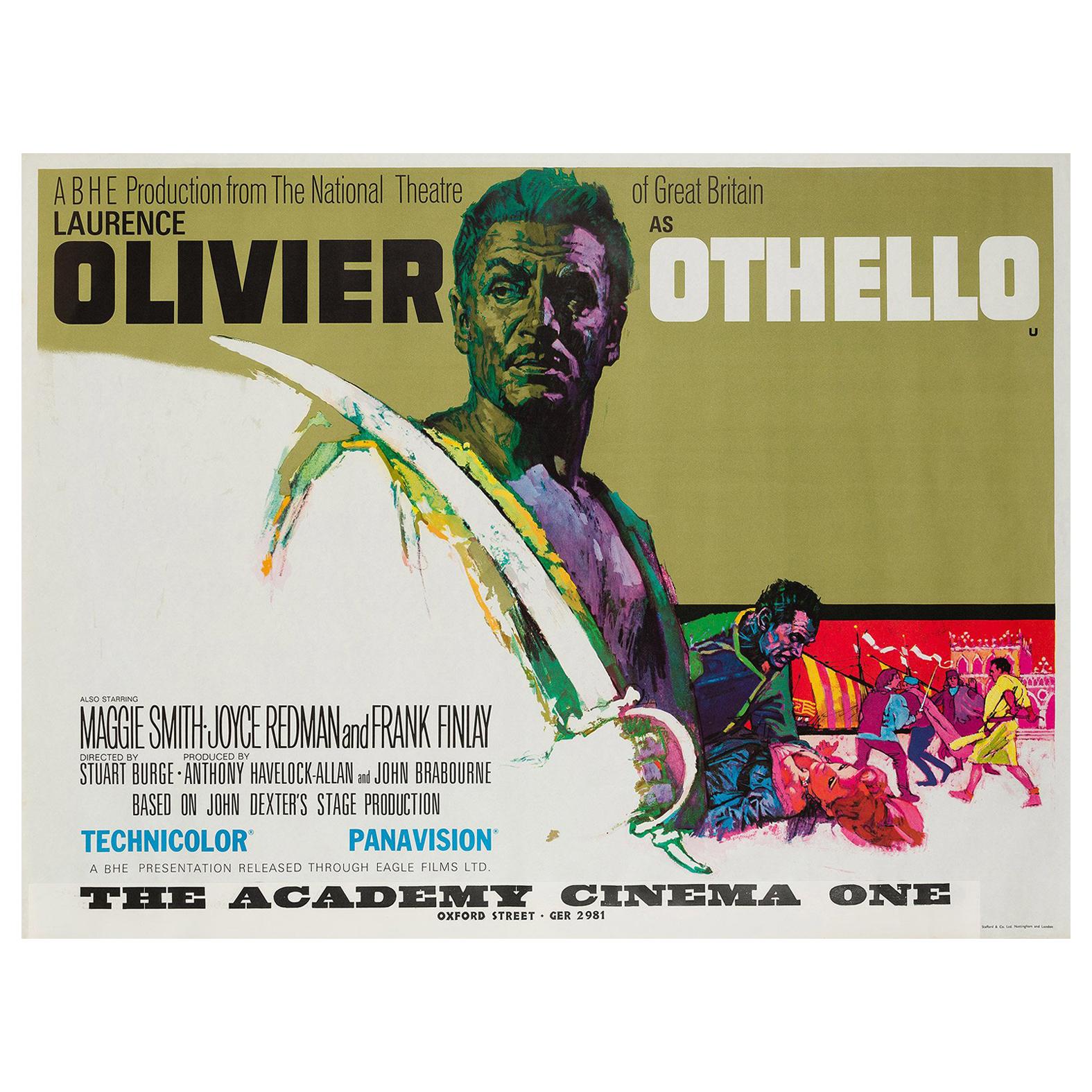 Othello UK Film Poster, 1965