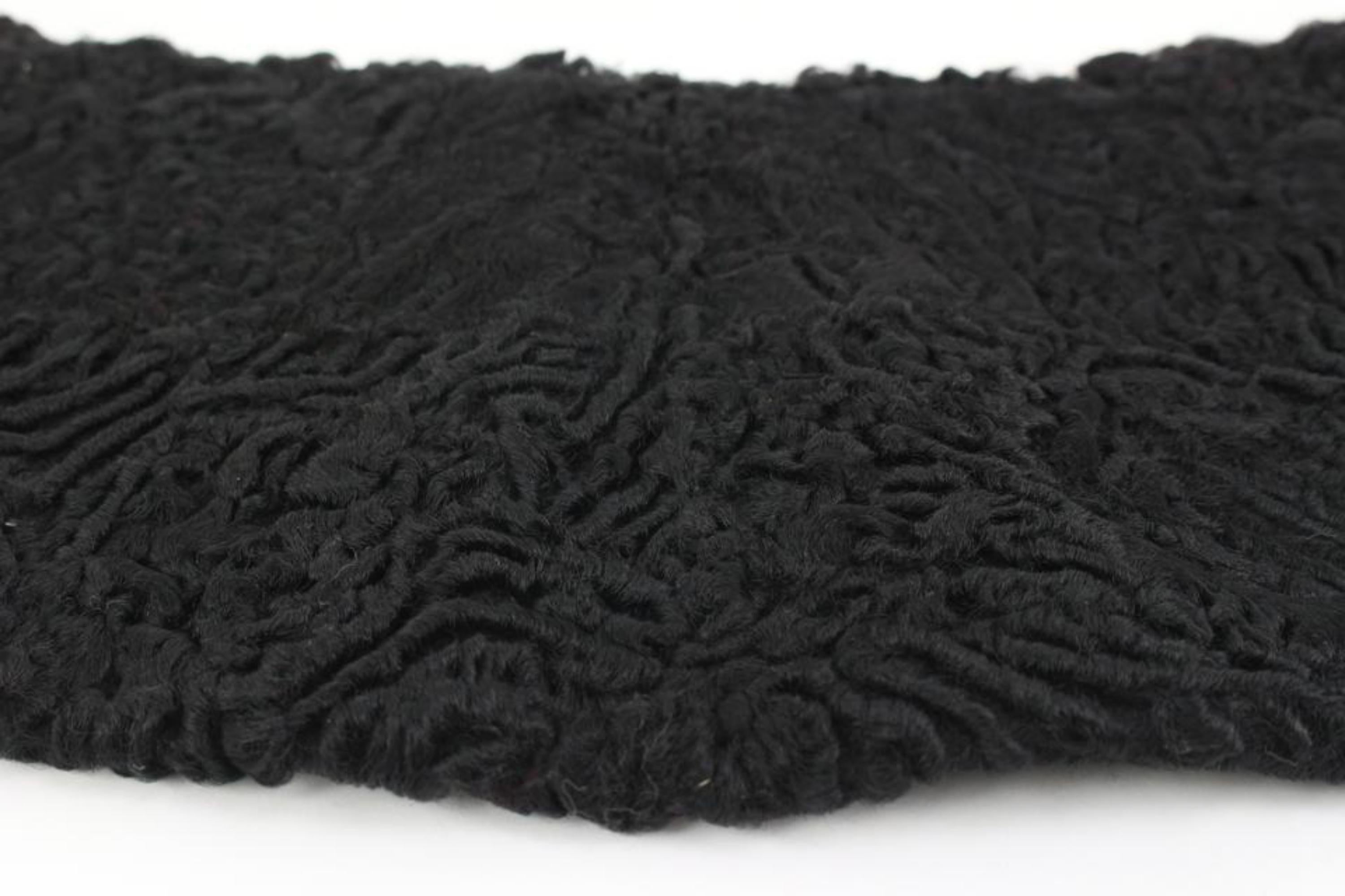 Other Black Astrakhan Fur Scarf Wrap Stole 14ot412s For Sale 7