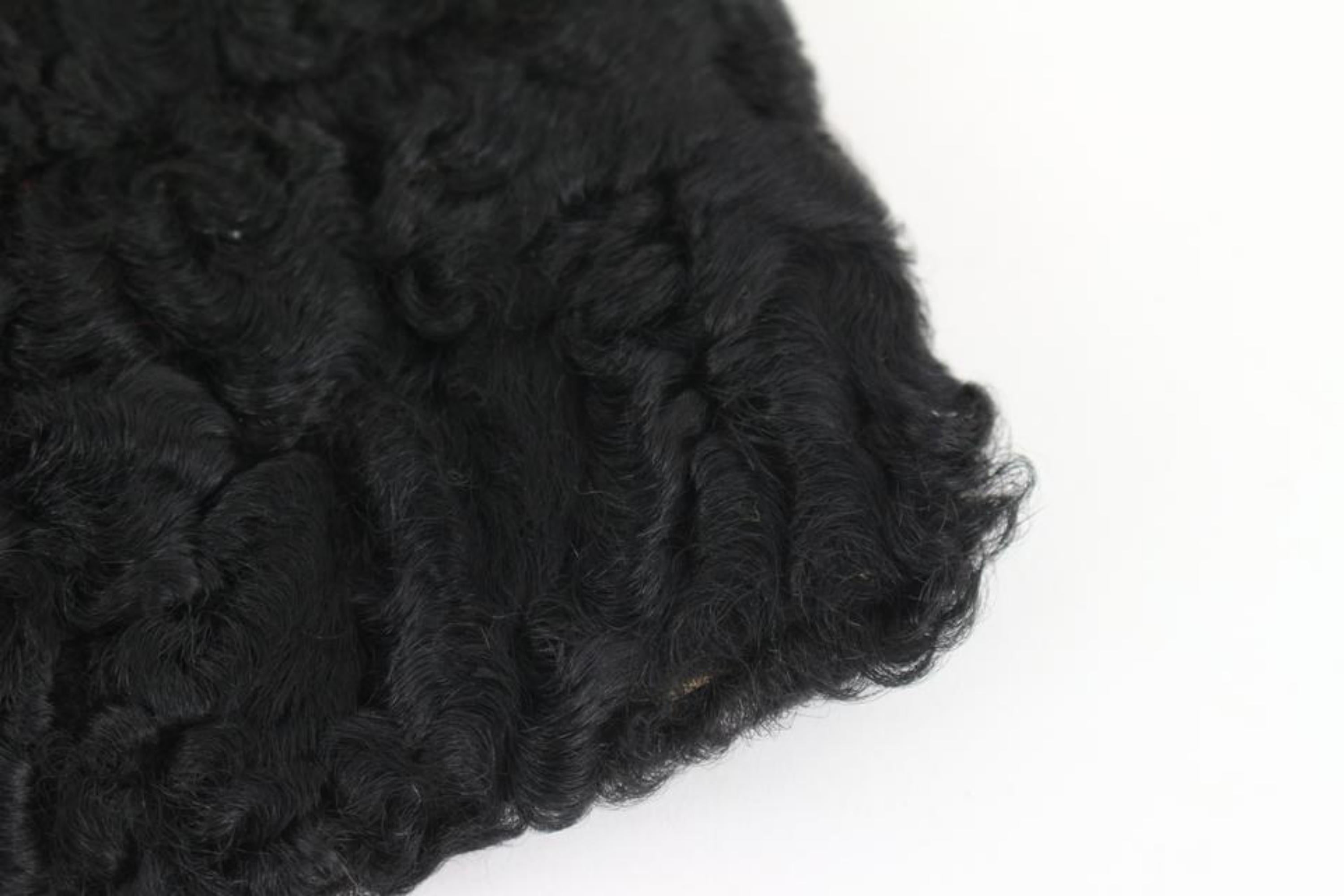 Other Black Astrakhan Fur Scarf Wrap Stole 14ot412s For Sale 9