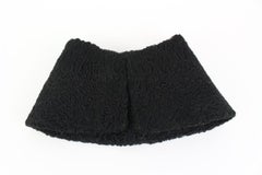 Other Black Astrakhan Fur Scarf Wrap Stole 14ot412s
