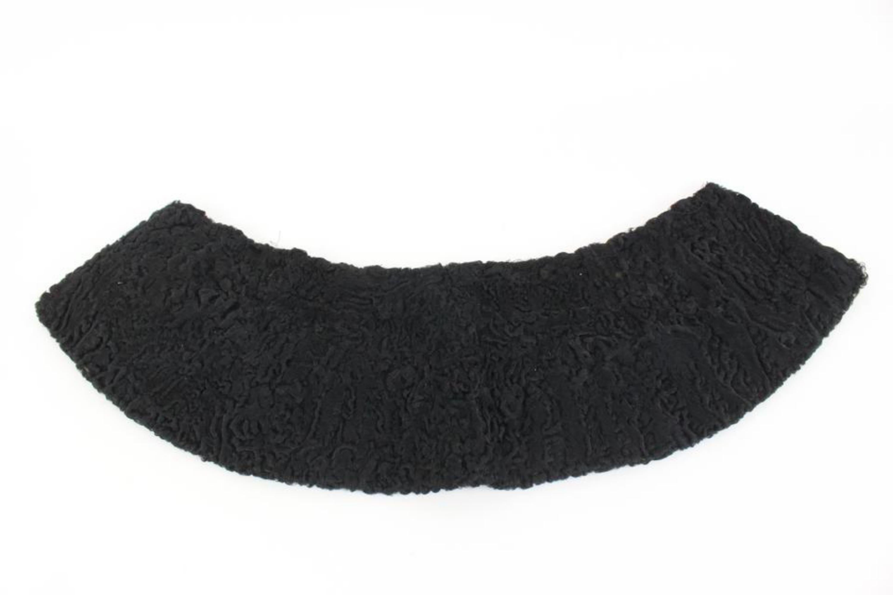 Other Black Astrakhan Fur Scarf Wrap Stole 14ot412s For Sale 2