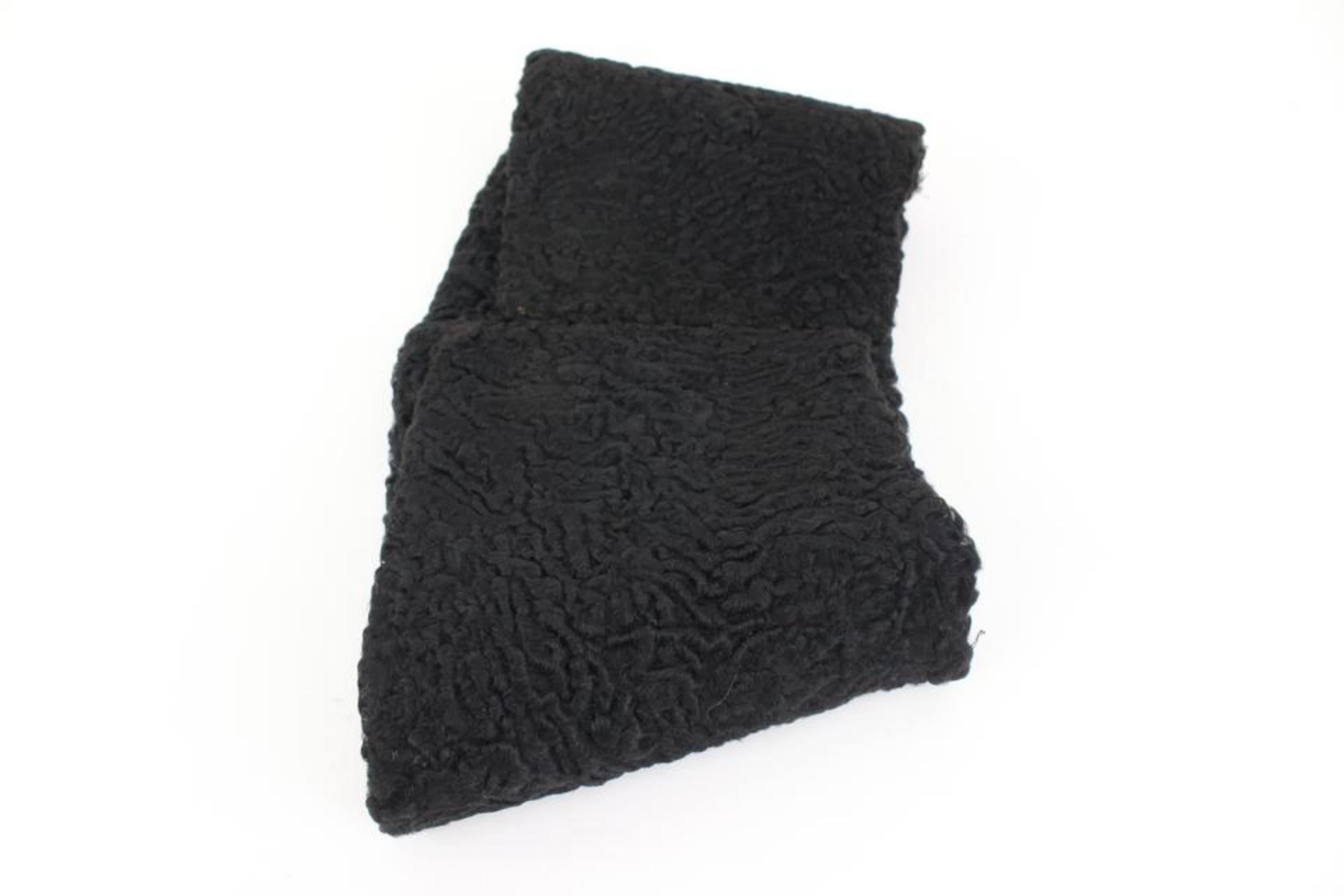 Other Black Astrakhan Fur Scarf Wrap Stole 14ot412s For Sale 3