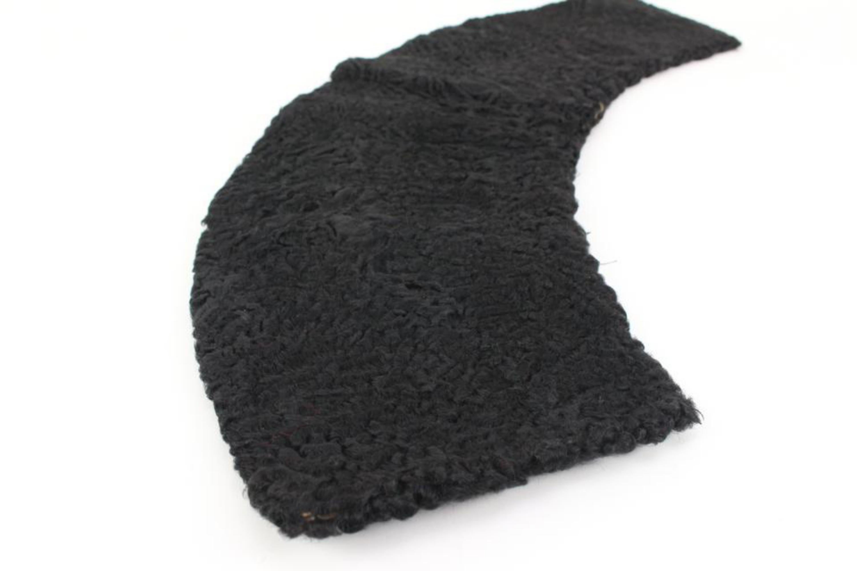 Other Black Astrakhan Fur Scarf Wrap Stole 14ot412s For Sale 5