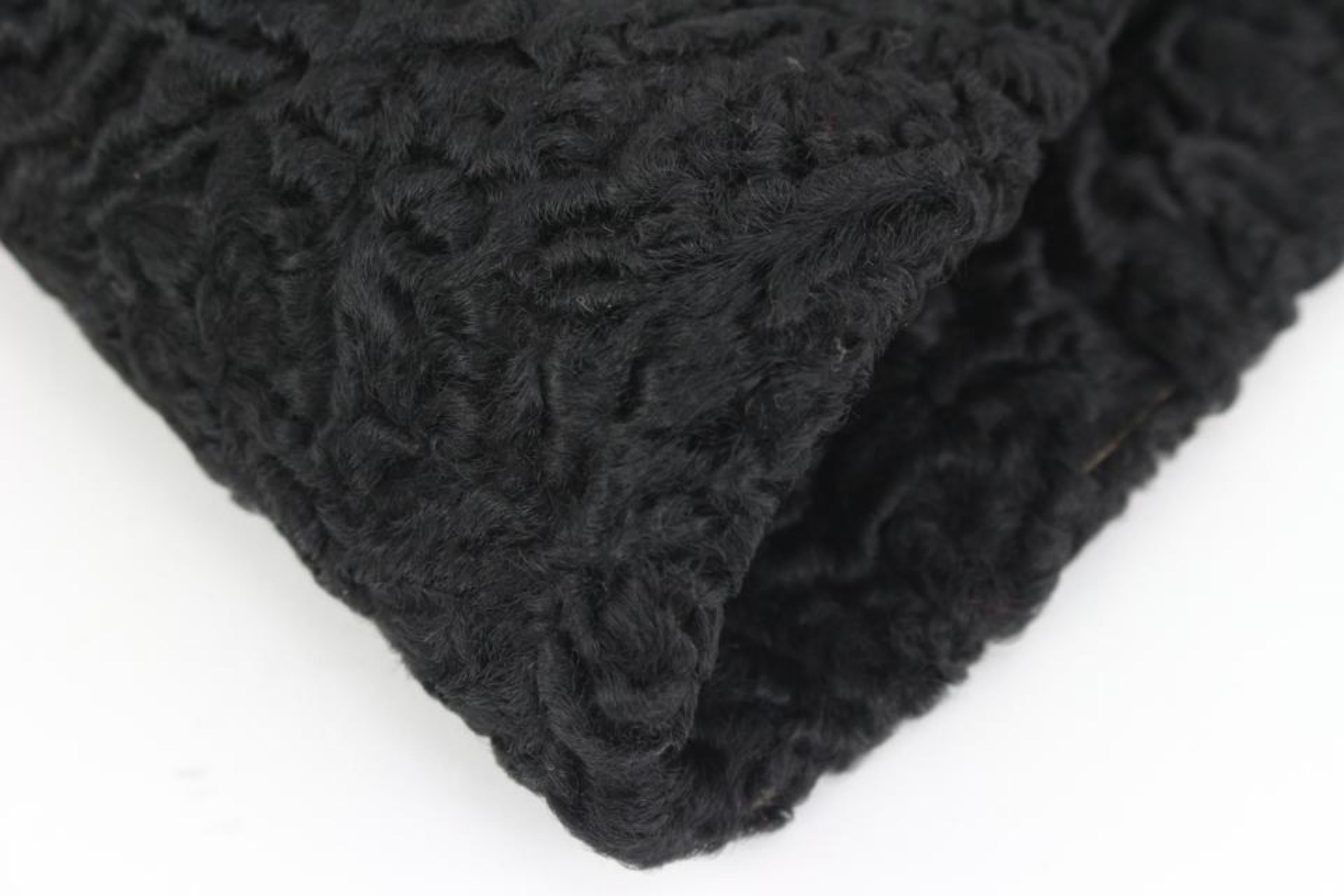Other Black Astrakhan Fur Scarf Wrap Stole 14ot412s For Sale 6
