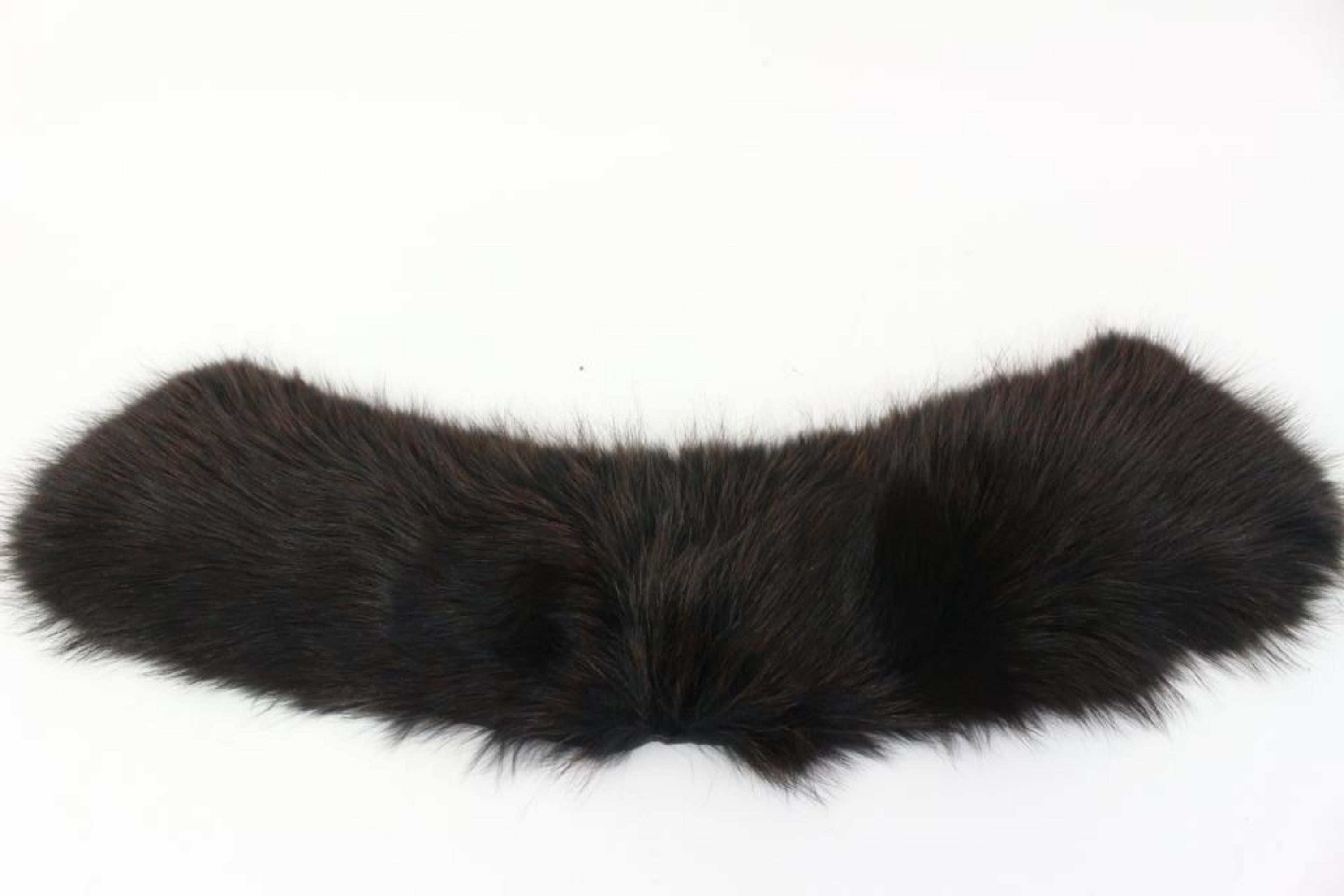 Other Black x Brown Long Mink Collar Scarf 1m518a For Sale 6