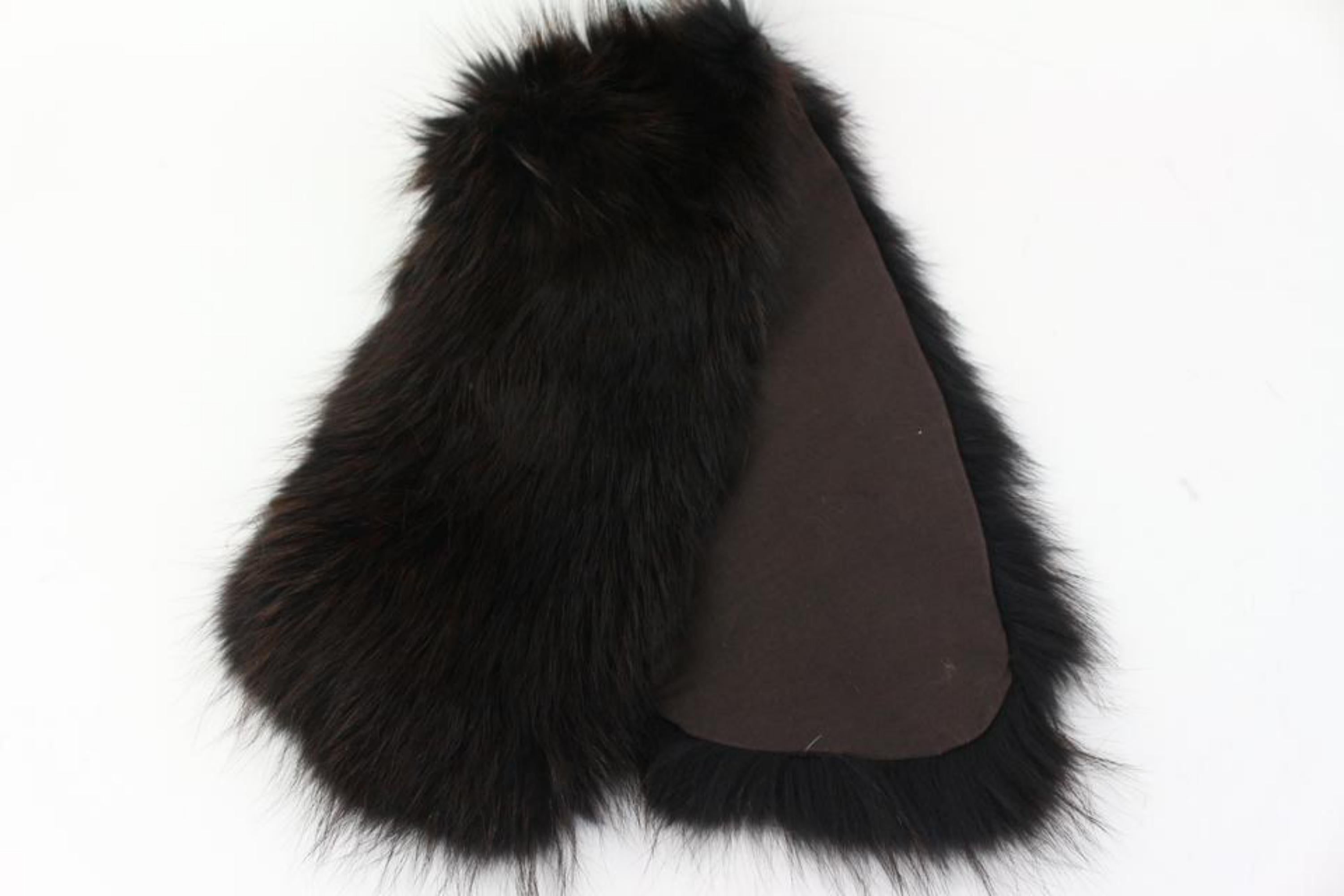 Other Black x Brown Long Mink Collar Scarf 1m518a For Sale 7