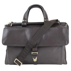 Vintage Other Briefcase Satchel 2way 99mt32 Dark Brown Leather Messenger Bag