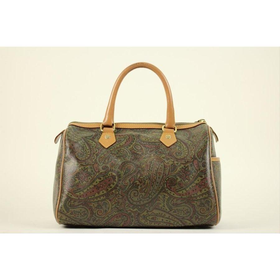 Women's Other David Barbosa Green Paisley Boston Bag 21M719 For Sale