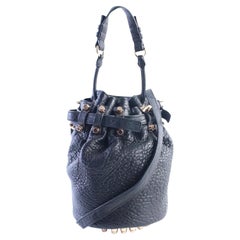 Other Diego Studded Bucket 31mr0621 Black Leather Cross Body Bag