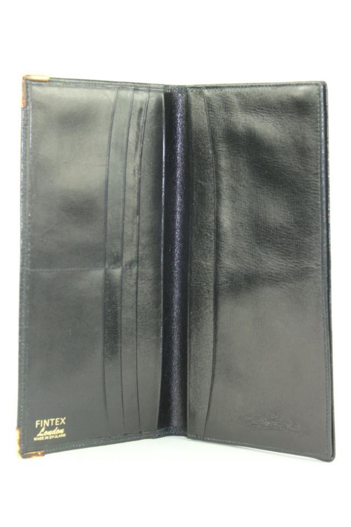 Women's Other Fintex Black Leather Wallet 7F1026 For Sale