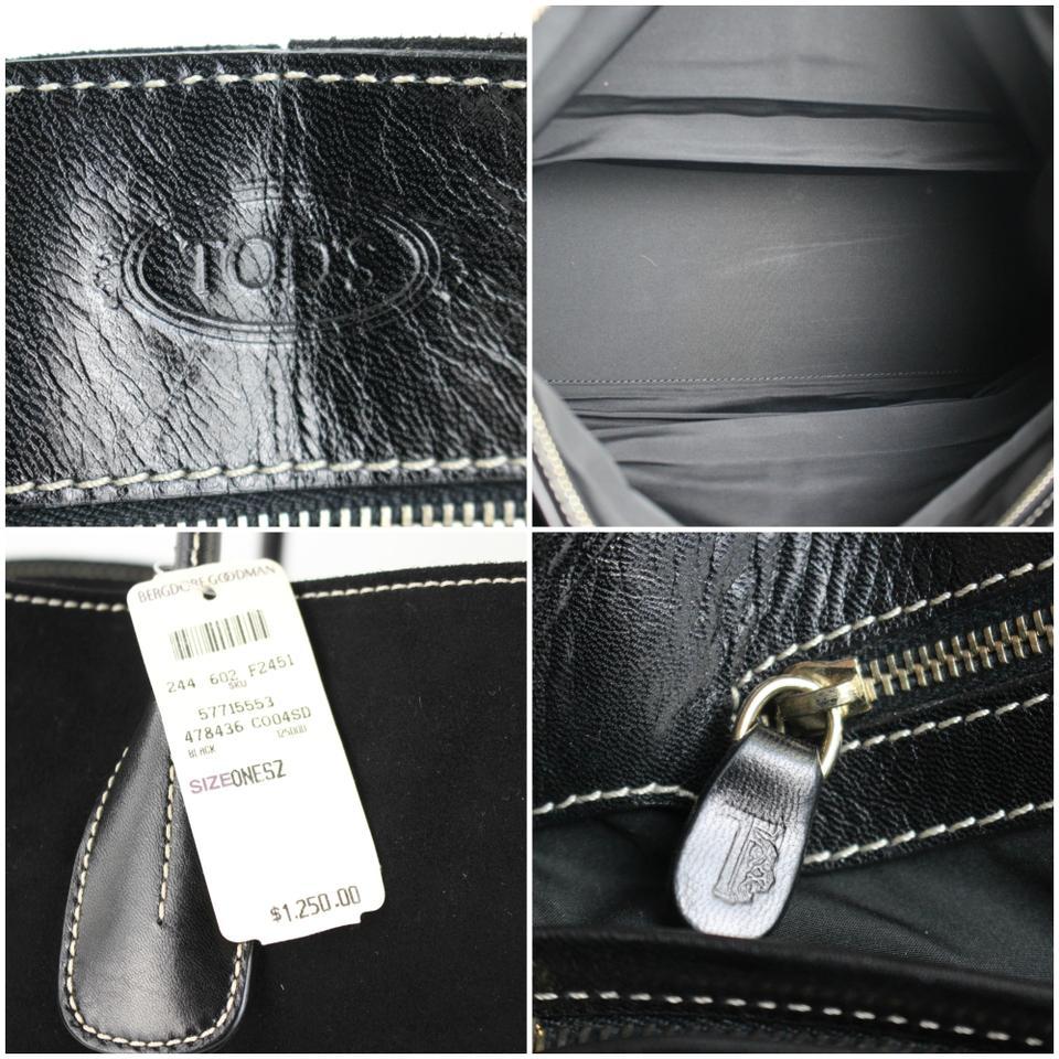 Other Large 11mt920 Black Leather Tote 2