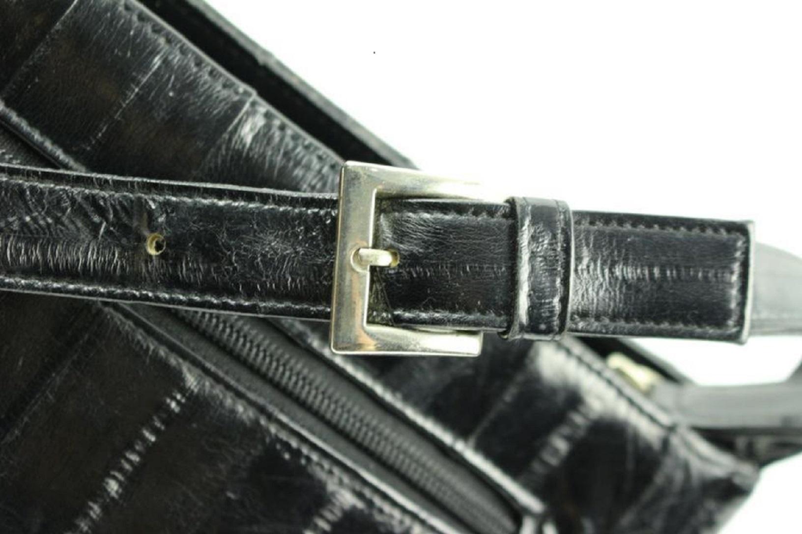 Other Lsslm1 Black Eel Skin Leather Shoulder Bag 3