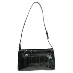 Vintage Other Lsslm1 Black Eel Skin Leather Shoulder Bag