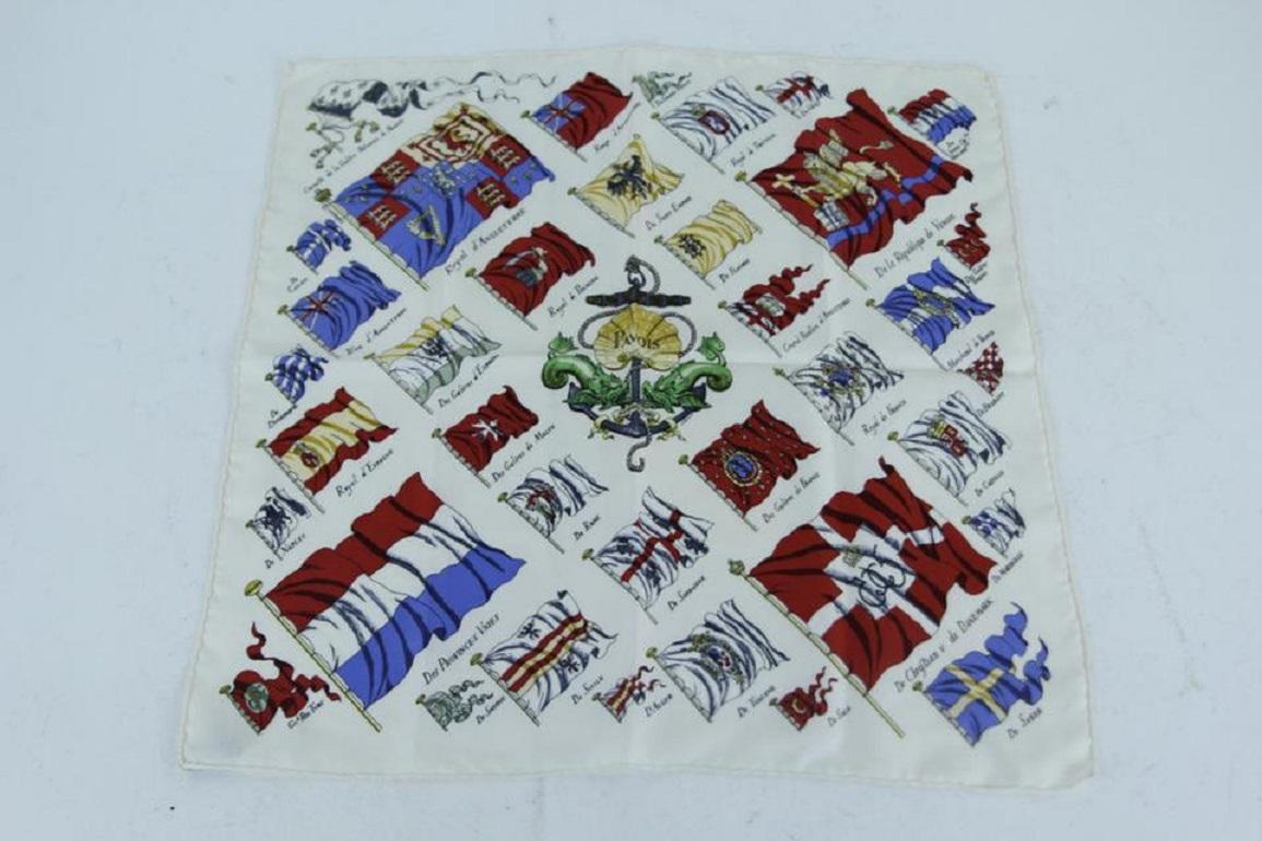 Other Multicolor Flag Silk 90cm 36hj917 Scarf/Wrap For Sale 5