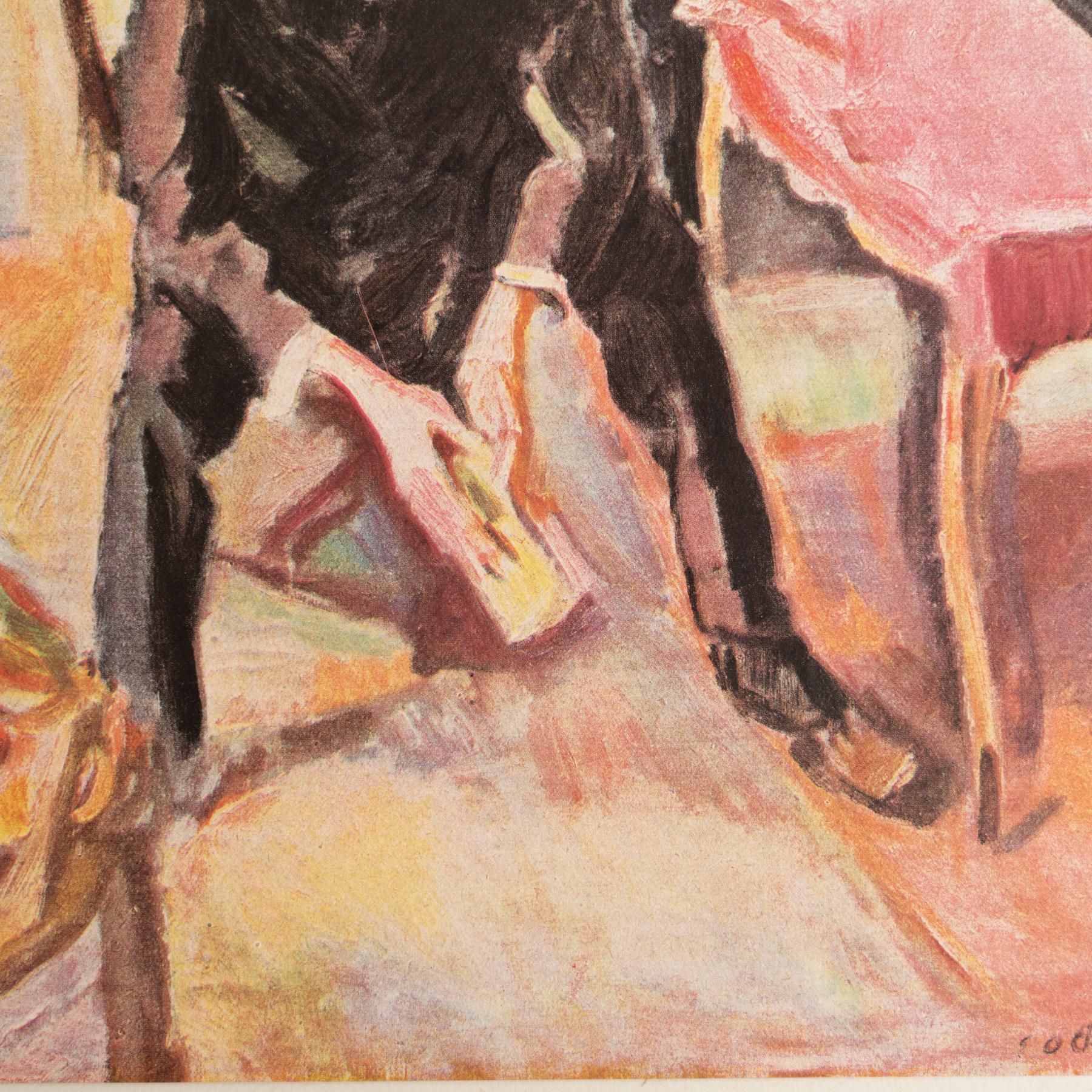 Othon Friesz Farb Cliche Fauvist Arwork gerahmt von Editions du Chene, 1948 im Zustand „Gut“ im Angebot in Barcelona, Barcelona