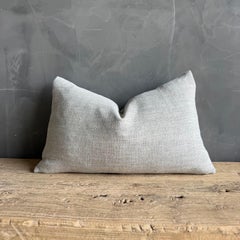 Otis Belgian Linen Lumbar in Greige 15 x 25 with Down Insert