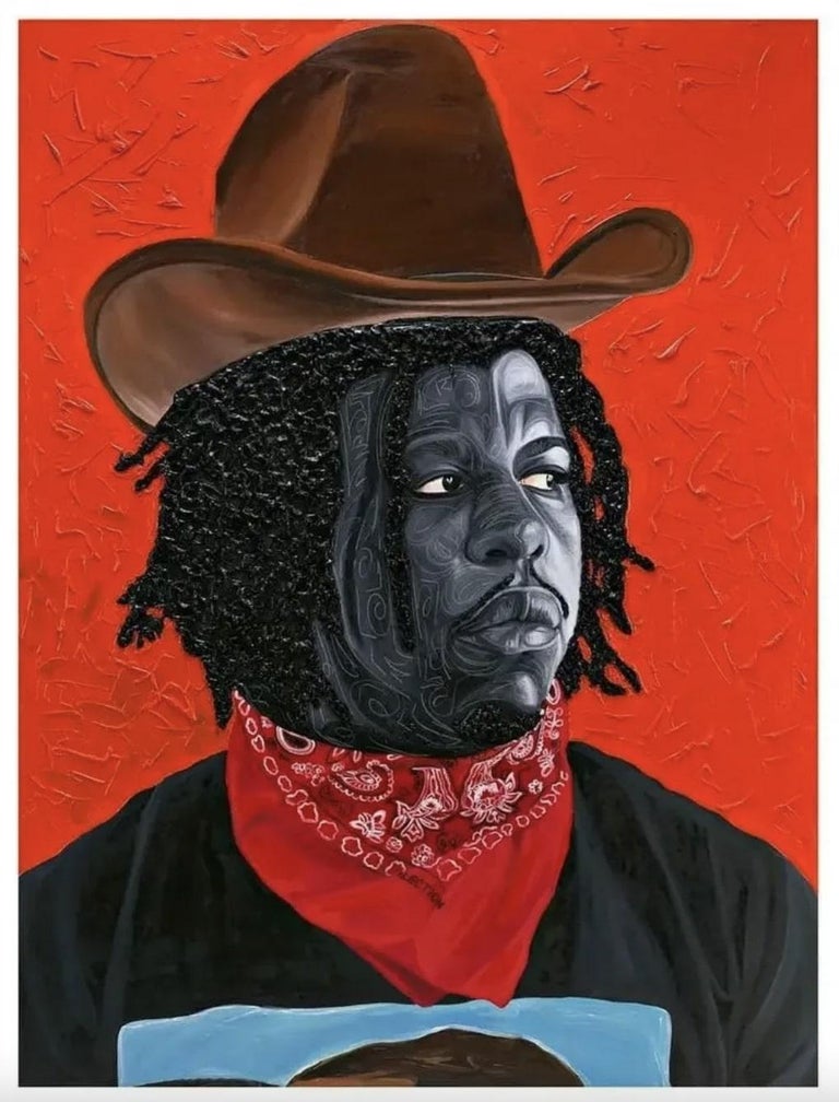 <i>Black Rodeo</I>, 2022, by Otis Kwame Kye Quaicoe, offered by Baldwin Contemporary