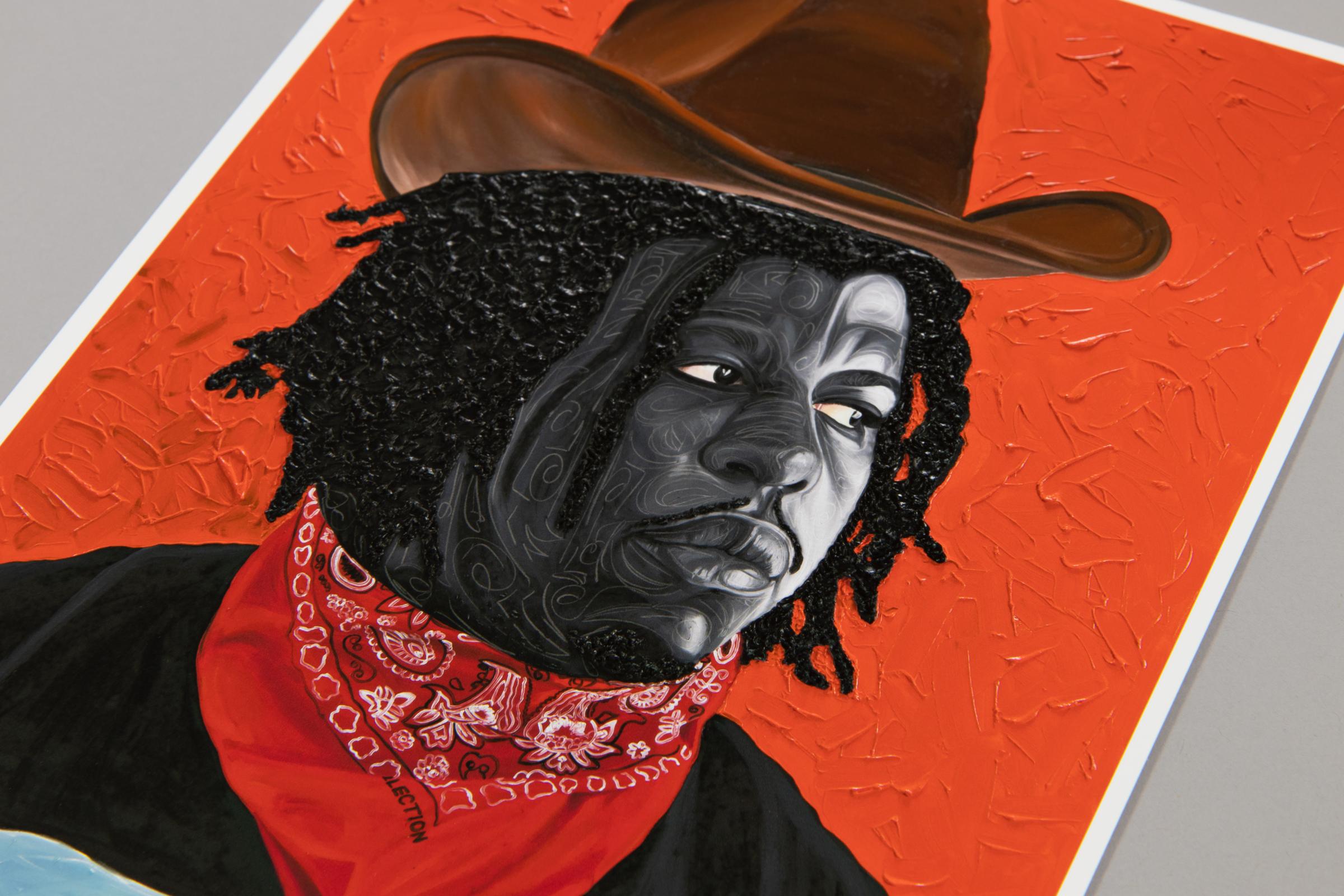 Otis Kwame Kye Quaicoe, Jon Gray (Black Rodeo) - Gravure signée, Art Contemporary 1