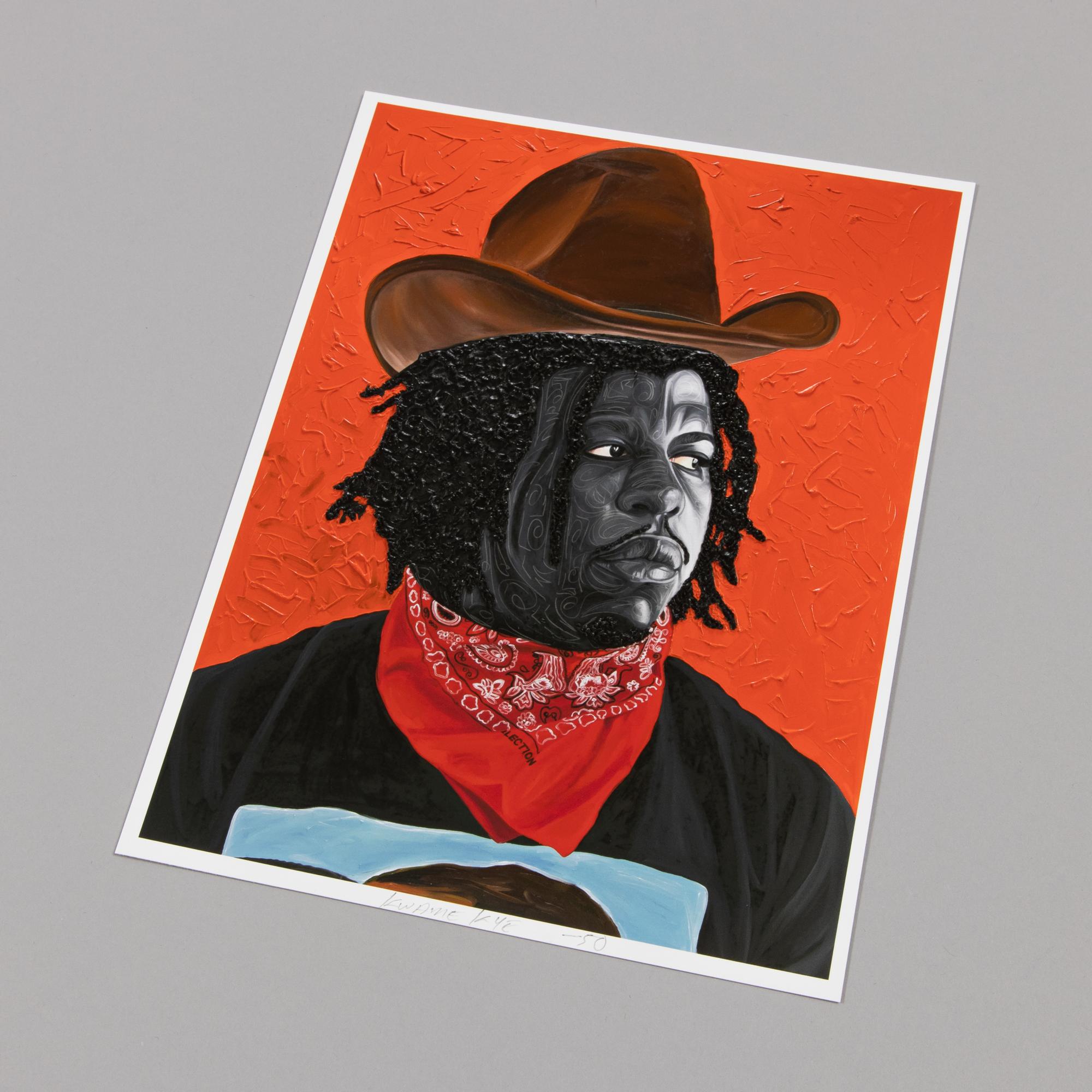 Otis Kwame Kye Quaicoe, Jon Gray (Black Rodeo) - Signed Print, Contemporary Art For Sale 2