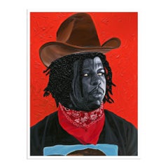 Otis Kwame Kye Quaicoe, Jon Gray (Black Rodeo) - Signed Print, Contemporary Art