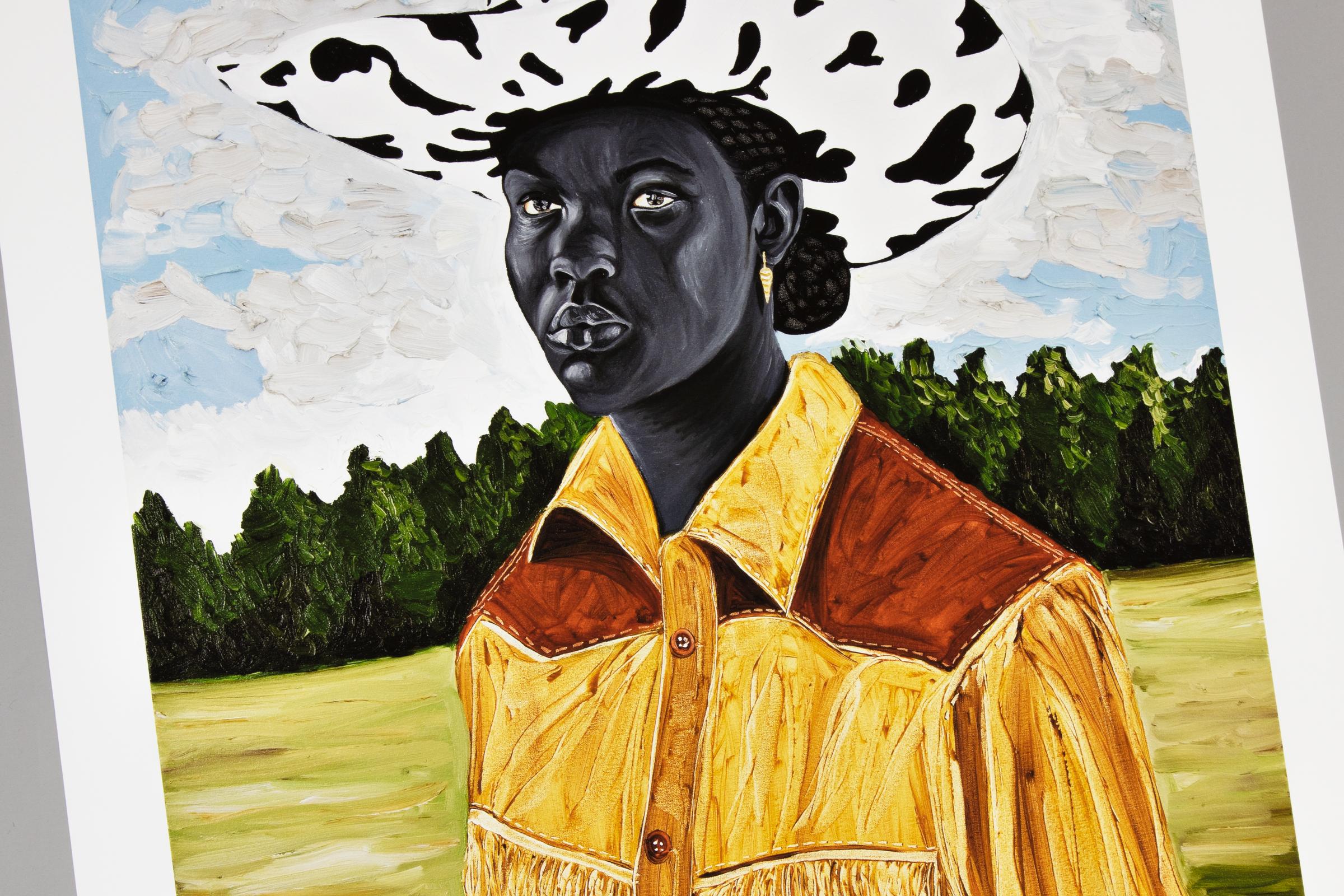 Otis Kwame Kye Quaicoe, Rancher - Signed Print, Limited Edition, Portrait For Sale 2