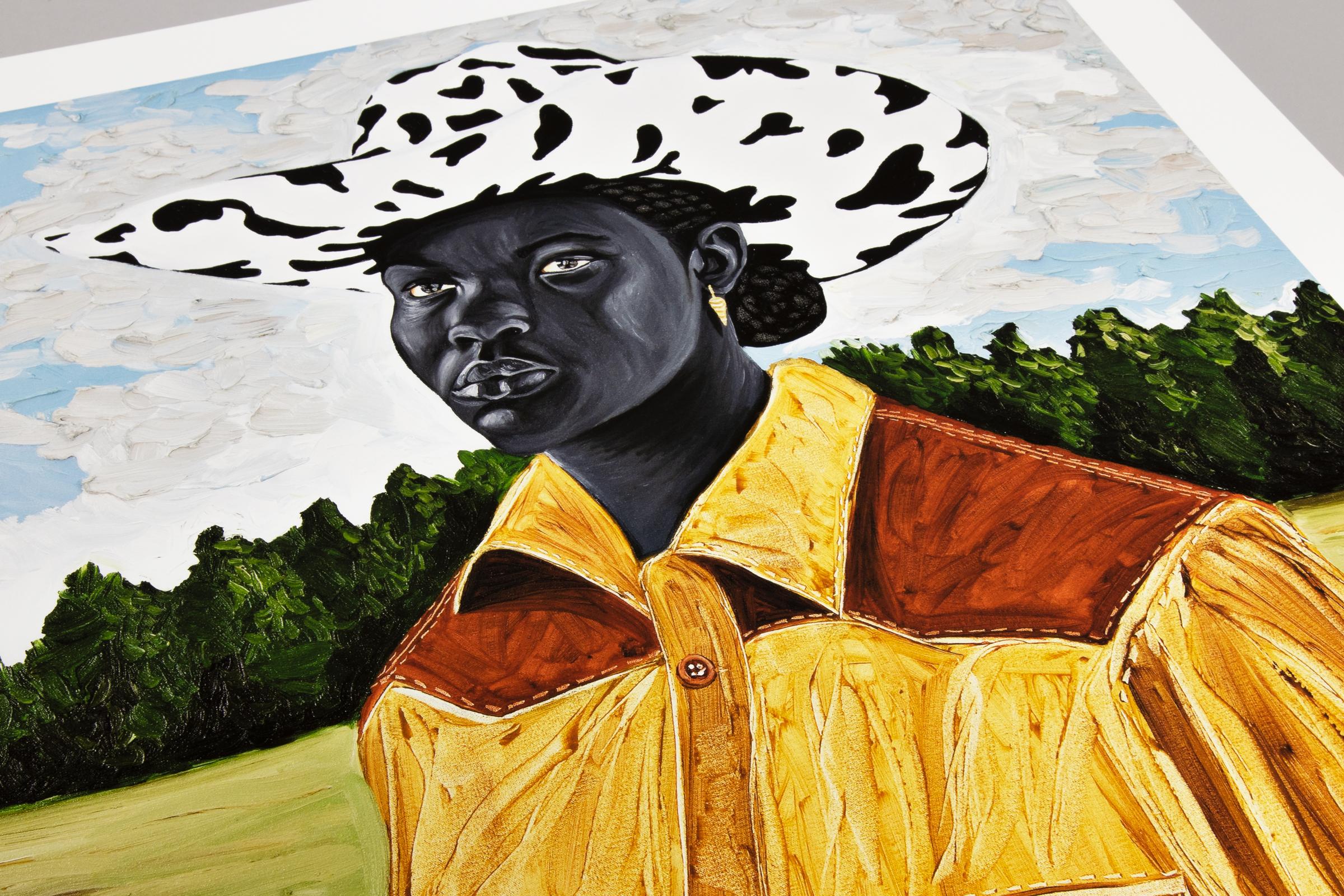 Otis Kwame Kye Quaicoe, Rancher - Signed Print, Limited Edition, Portrait For Sale 4