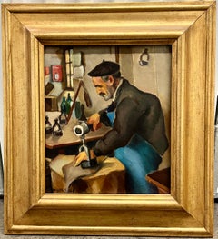 Aschenbecher ""Old Shoemaker" Ashcan 20. Jahrhundert Modernismus 1924 Kalifornien WPA Realismus Arbeiter