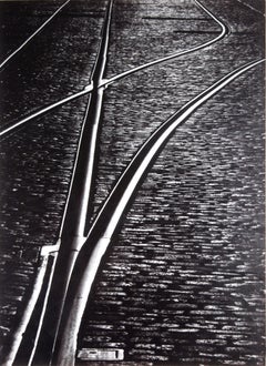 Otis Sprow Railroad Tracks 1978 Contemporary Silver Gelatin Photograph Framed