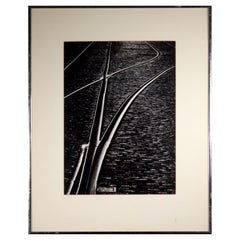Used Otis Sprow Railroad Tracks 1978 Contemporary Silver Gelatin Photograph Framed