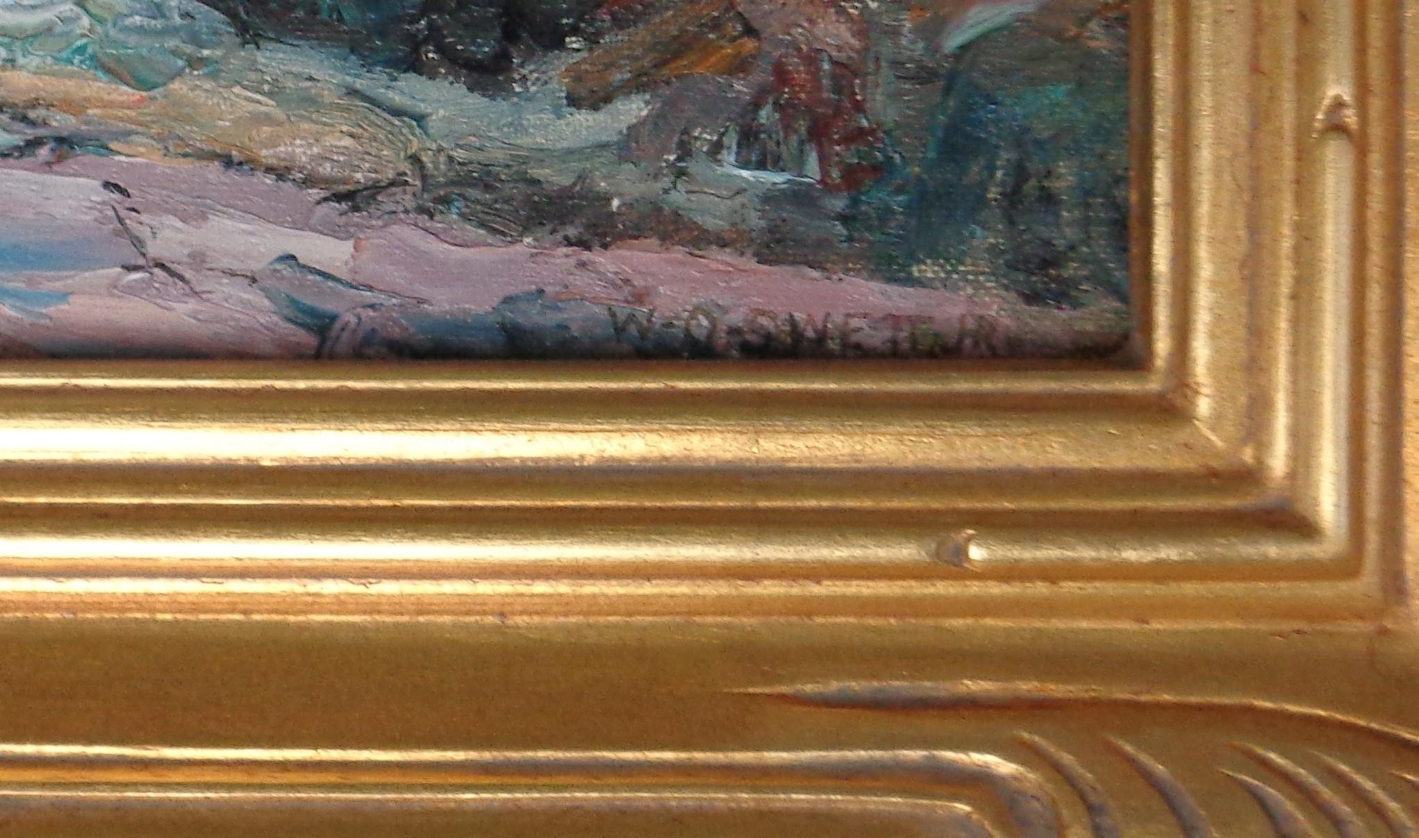 Paesaggio marino impressionistico Otis Swett Pittura ad olio Otis and Otis ME  Salmagundi Label in vendita 2