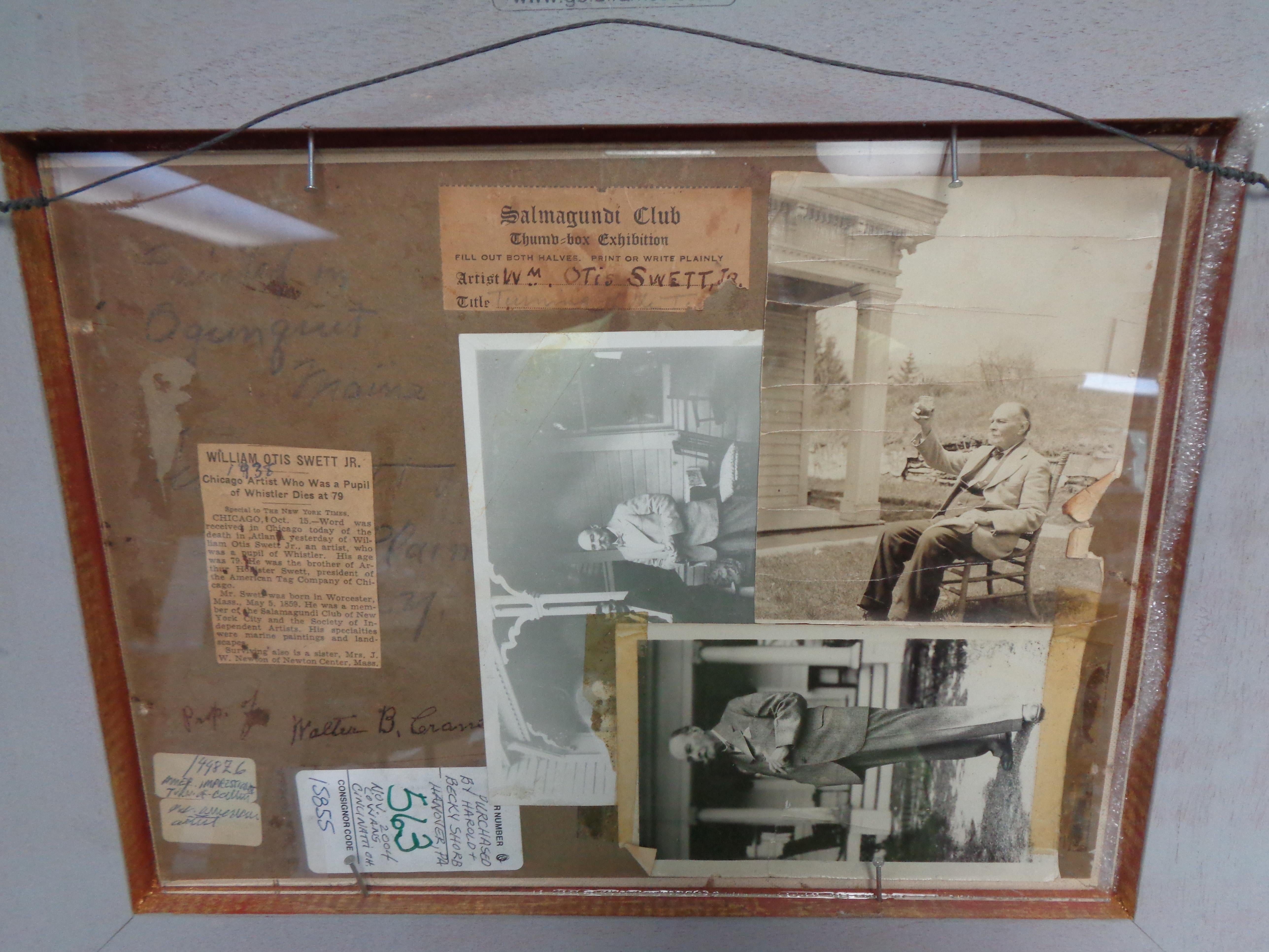 Impressionistische Meereslandschaft, Otis Swett, Ölgemälde Ogonquit ME  Salmagundi Label im Angebot 4