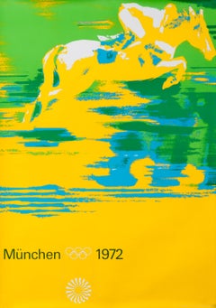 "Olympic Games 1972 - Equestrian (large)" Munich Sports Original Vintage Poster
