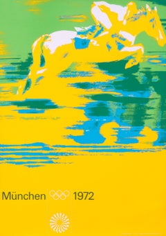 "Olympic Games 1972 - Equestrian (small)" Munich Sports Original Vintage Poster
