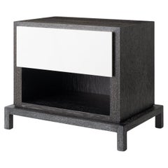 Otley Nighstand, 1-Drawer, Contemporary, Cerused Oak by Matthew Fairbank